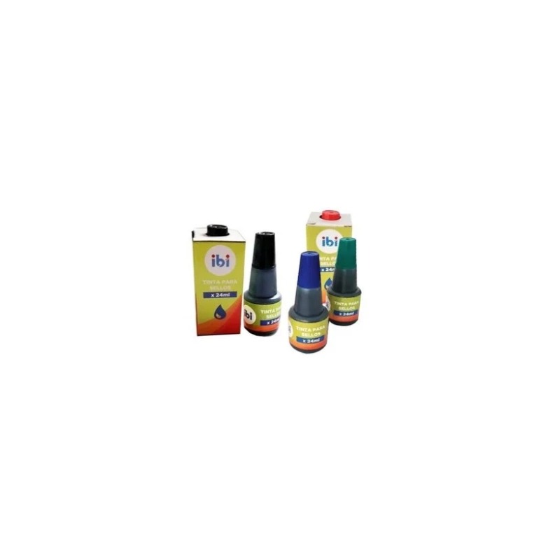 [5355] Tinta Sellos IBI color NEGRA x 24 ml