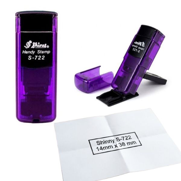 [5374] Sello Pocket SHINY S 722 38 x 14 mm color COLOR VIOLETA TRANSPARENTE
