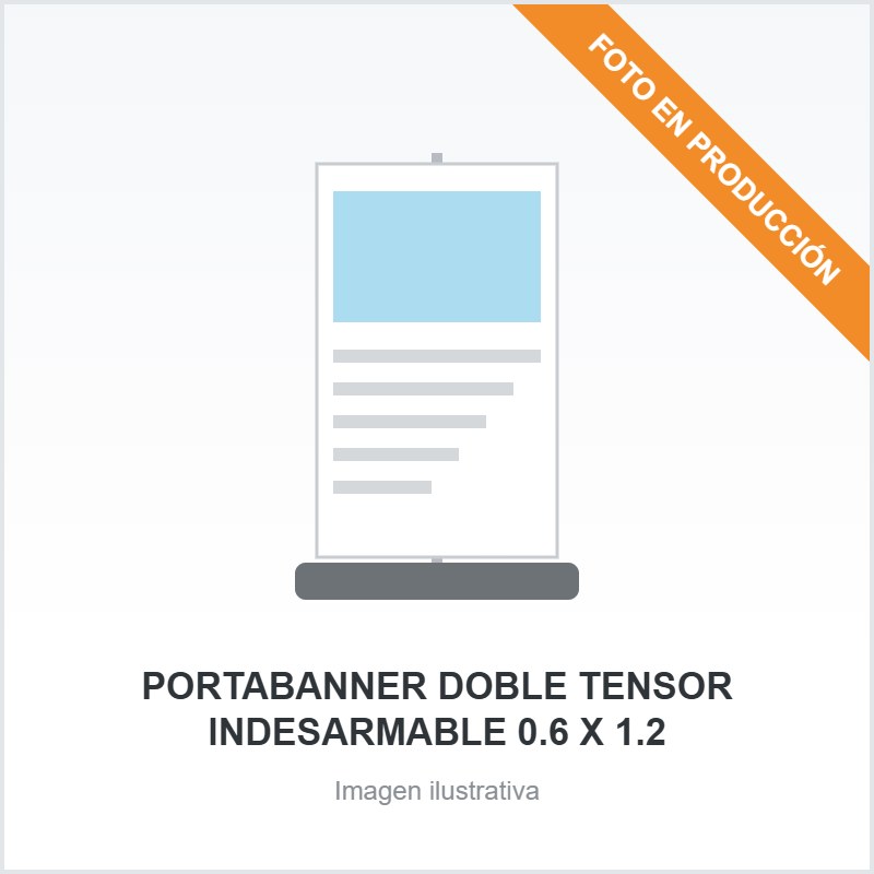 [79] PORTABANNER DOBLE TENSOR INDESARMABLE 0.6 X 1.2