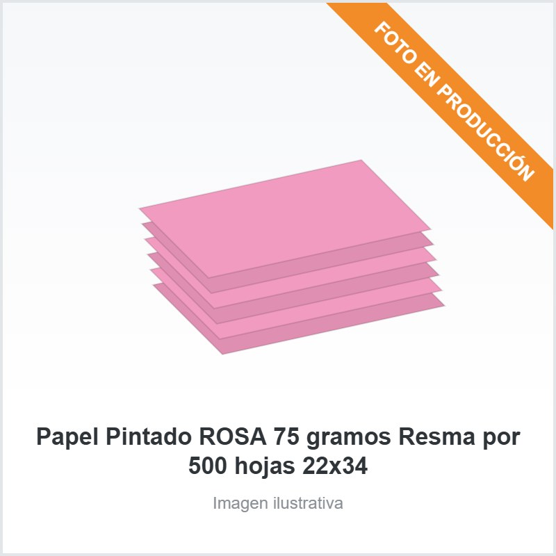 [5745] Papel Pintado ROSA 75 gramos Resma por 500 hojas 22x34