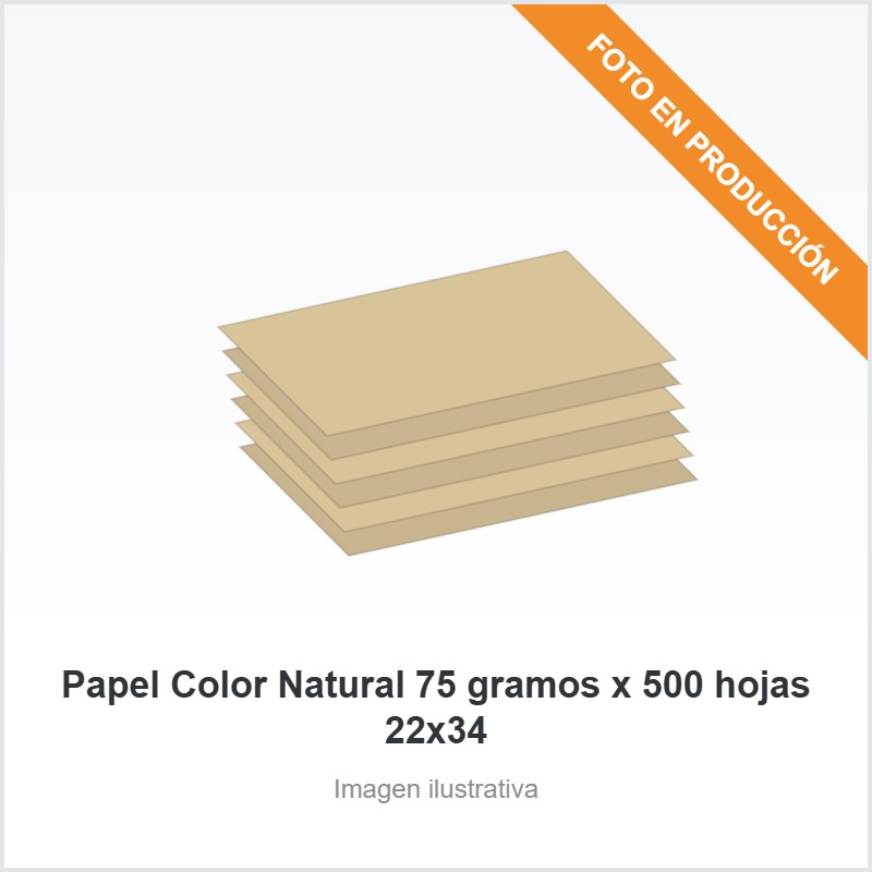 [5752] Papel Color Natural 75 gramos x 500 hojas 22x34