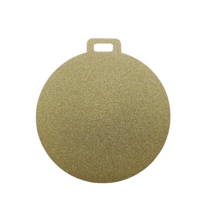[5840] MEDALLA SUBLIMABLE MADERA NACIONAL COLOR ORO 6 CM 3 MM
