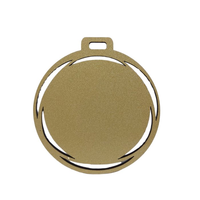 MEDALLA SUBLIMABLE MADERA NACIONAL COLOR ORO 7.5 CM 3 MM
