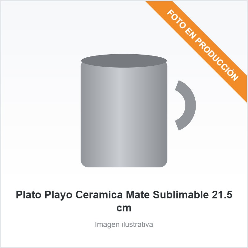 [6000] Plato Playo Ceramica Mate Sublimable 21.5 cm