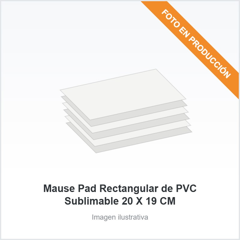 [6003] Mause Pad Rectangular de PVC Sublimable 20 X 19 CM