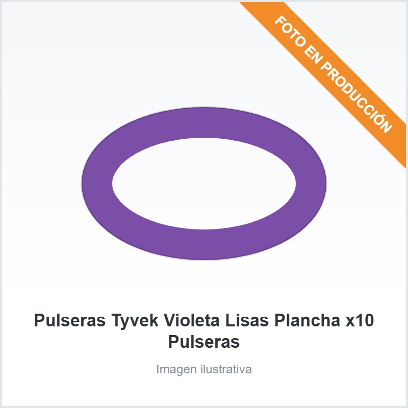 Pulseras Tyvek Violeta Lisas Plancha x10 Pulseras