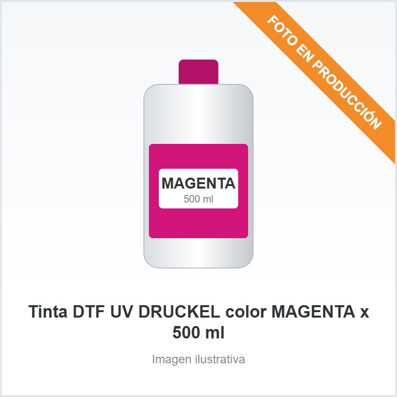 [6512] Tinta DTF UV DRUCKEL color MAGENTA x 500 ml