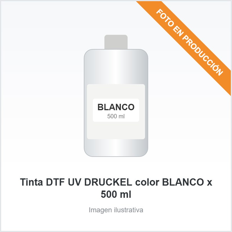 [6515] Tinta DTF UV DRUCKEL color BLANCO x 500 ml