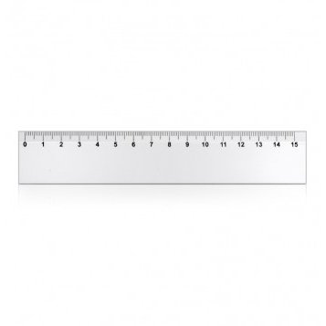 [6539] REGLA ESCOLAR DE 15 CM X 30 mm BLANCA - Para DTF UV - SERIGRAFIA