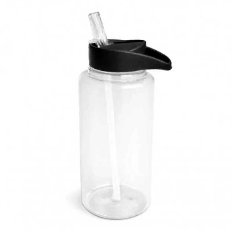[6569] BOTELLA PLASTICA BIG DAKAR S 1100ML PICO SPORT NEGRO - Para DTF UV - SERIGRAFIA