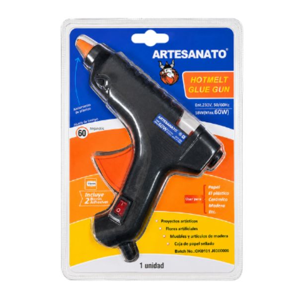 [6587] PISTOLA GRUESA APLICADORA BARRA ADHESIVAS 60W