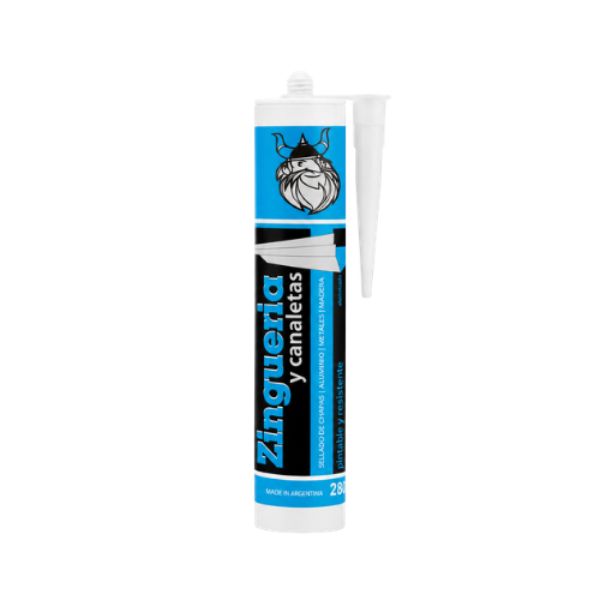 [6593] SELLADOR ADHESIVO ZINGUERO Color Aluminio x Cartucho 280 cc3