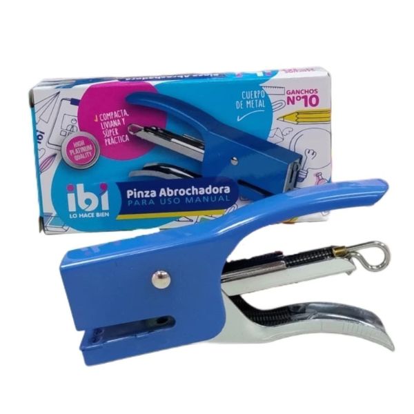 [6608] Pinza Abrochadora chica 12 hojas Broches 10/50