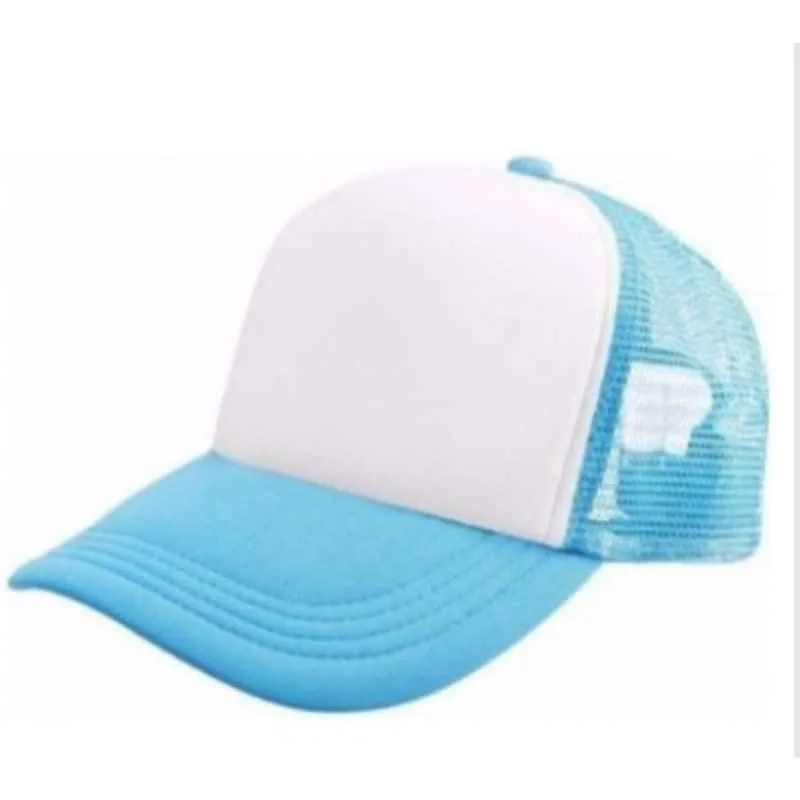 [1168] G06 Gorra Trucker Vicera y Red CELESTE Frente BLANCA