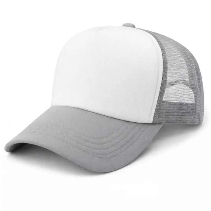 [5159] G06 Gorra Trucker Vicera y Red GRIS Frente BLANCA