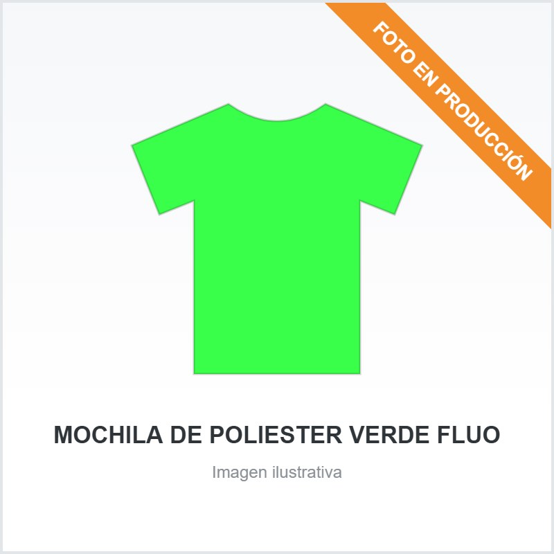 MOCHILA DE POLIESTER VERDE FLUO
