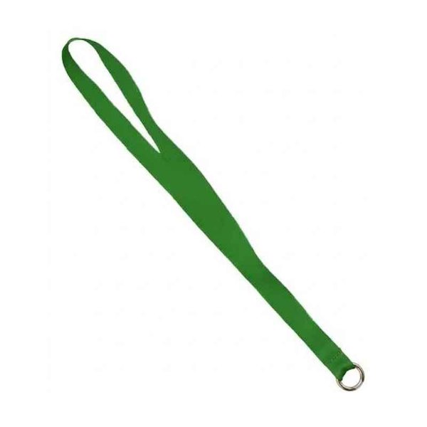 LLAVERO CINTA COLGANTE VERDE FLUO CON ARGOLLA 1 metro (por unidad)