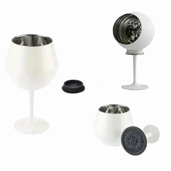 [6678] Copa Desmontable Acero Inoxidable Blanco