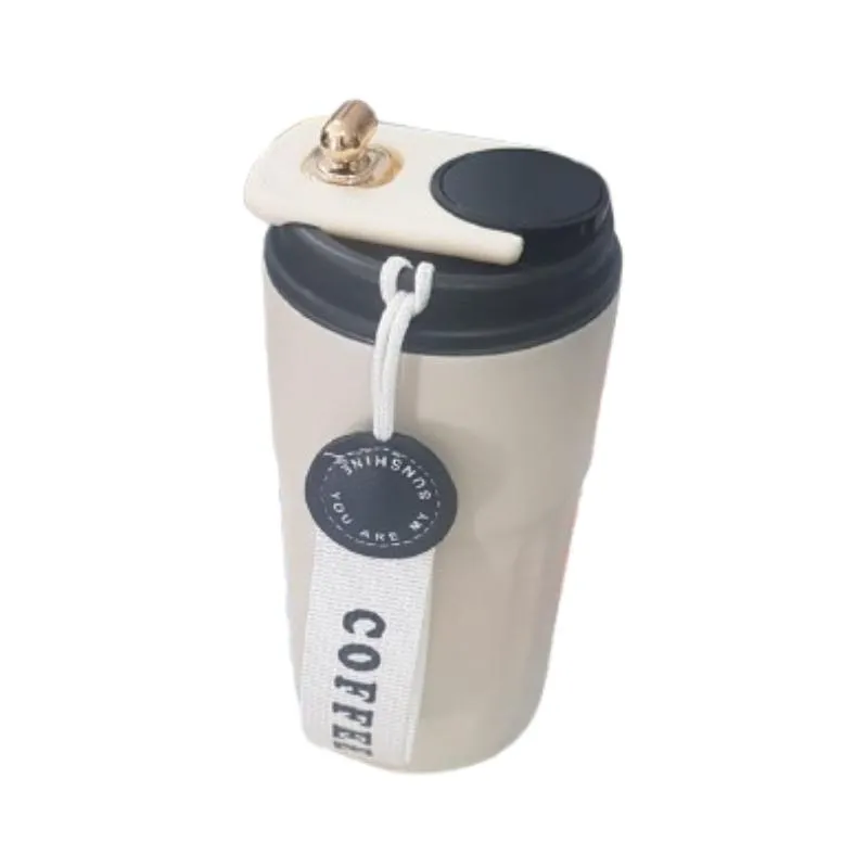 [6682] Termo Taza Termica con Displey Led Blanco