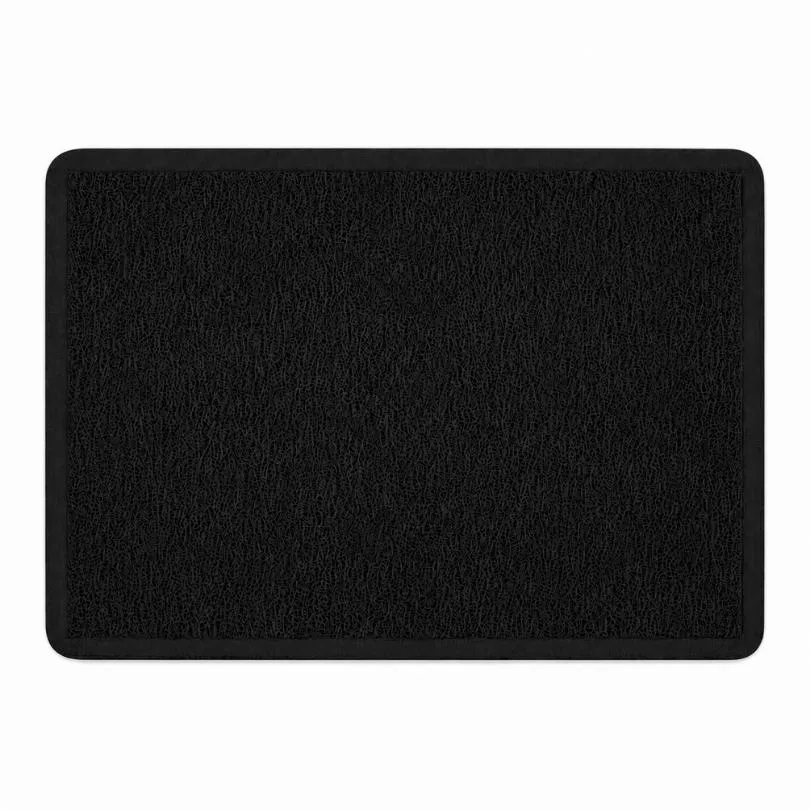 [6685] Alfombra Rulo Simil Felpudo NEGRA  40 X 60 cm
