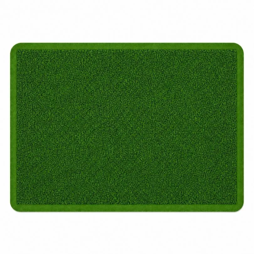 [6687] Alfombra Rulo Simil Felpudo VERDE  40 X 60 cm