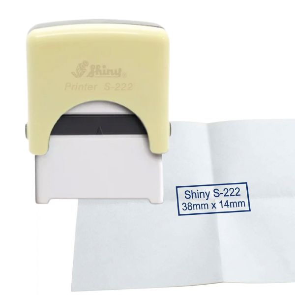 [6704] Sello Automatico SHINY S 222 38 x 14 mm Color VANILLA PASTEL