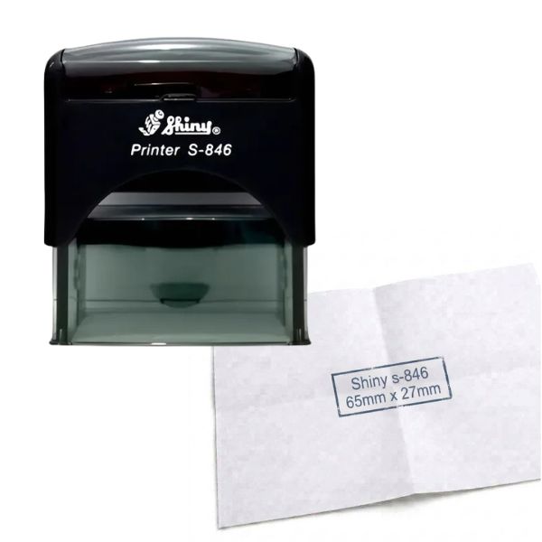 [6707] Sello Automatico SHINY S 846 65 x 27 mm Color NEGRO