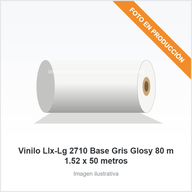 Vinilo Llx-Lg 2710 Base Gris Glosy 80 m 1.52 x 50 metros