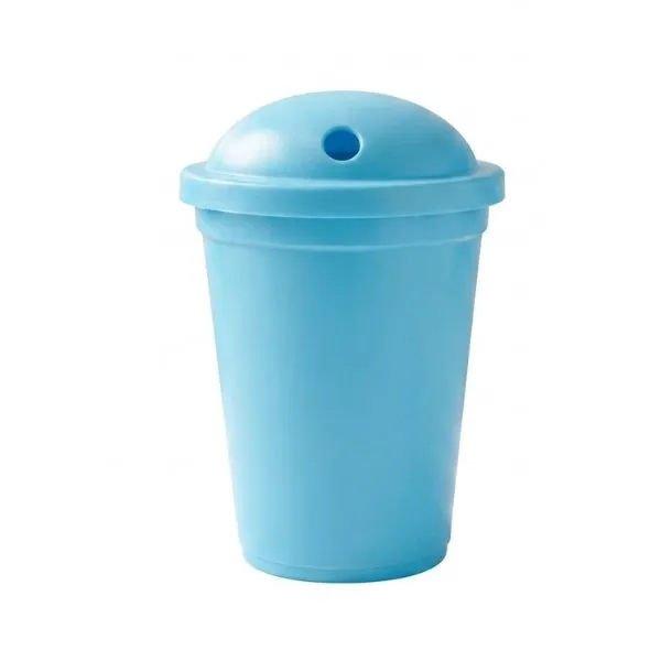 [6842] VASO MILK 330 CC CELESTE (SIN SORBETE)