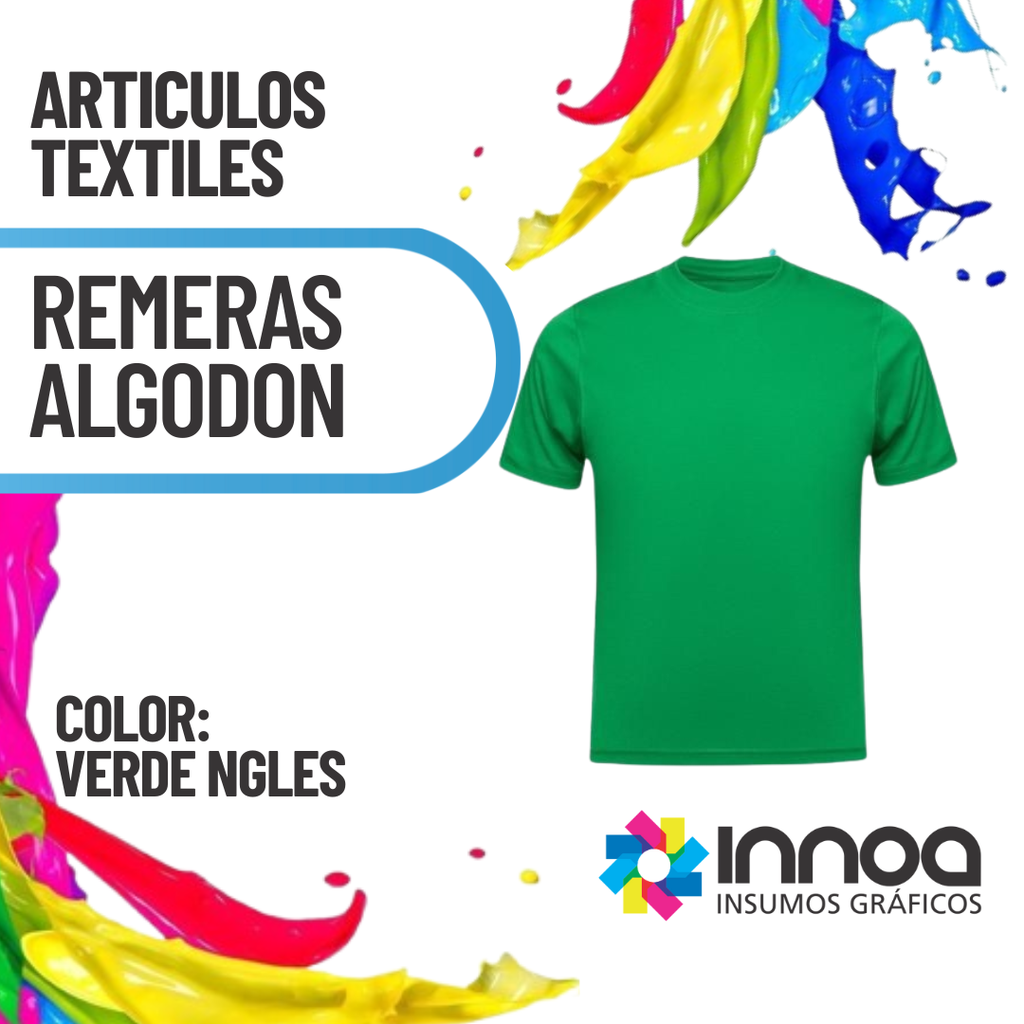 Remera ALGODON Peinado 24/1 con tapacostura Juvenil
