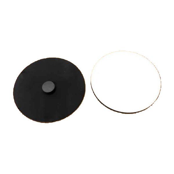 [2822] IMAN HELADERA CIRCULAR MADERA CRISTAL 8cm