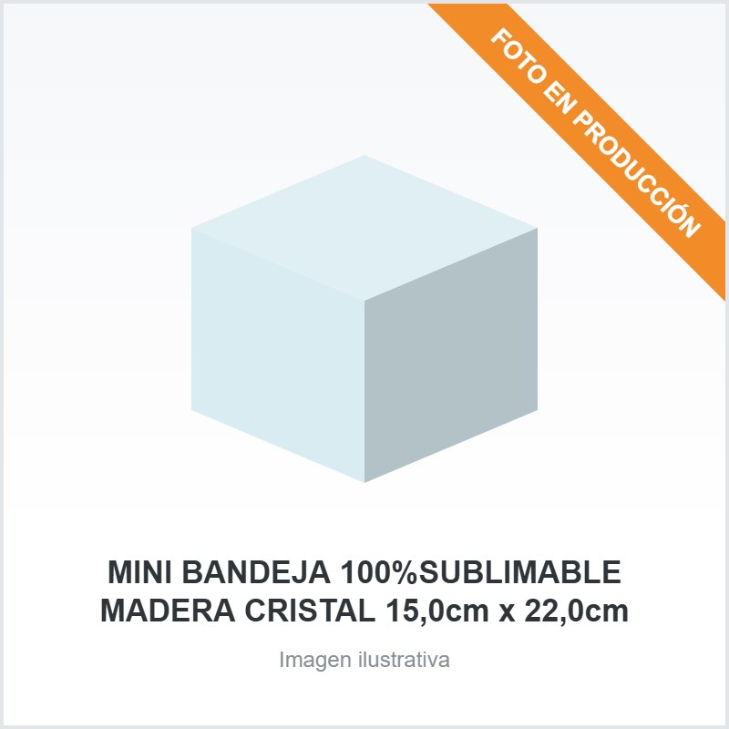 [2852] MINI BANDEJA 100%SUBLIMABLE MADERA CRISTAL 15,0cm x 22,0cm