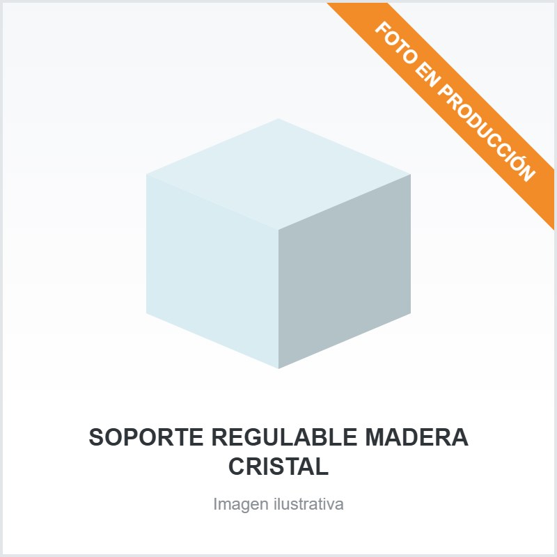 [5118] SOPORTE REGULABLE MADERA CRISTAL
