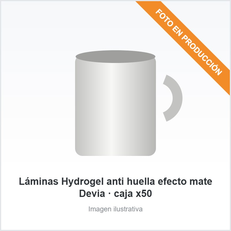 [3105] Láminas Hydrogel anti huella efecto mate Devia · caja x50