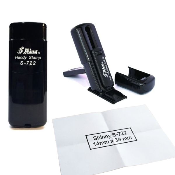 Sello Pocket SHINY NT Antibacterial 722 38 x 14 mm color NEGRO
