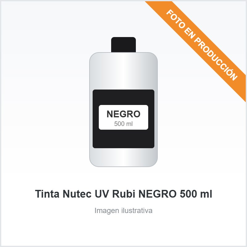 [29] Tinta Nutec UV Rubi NEGRO 500 ml