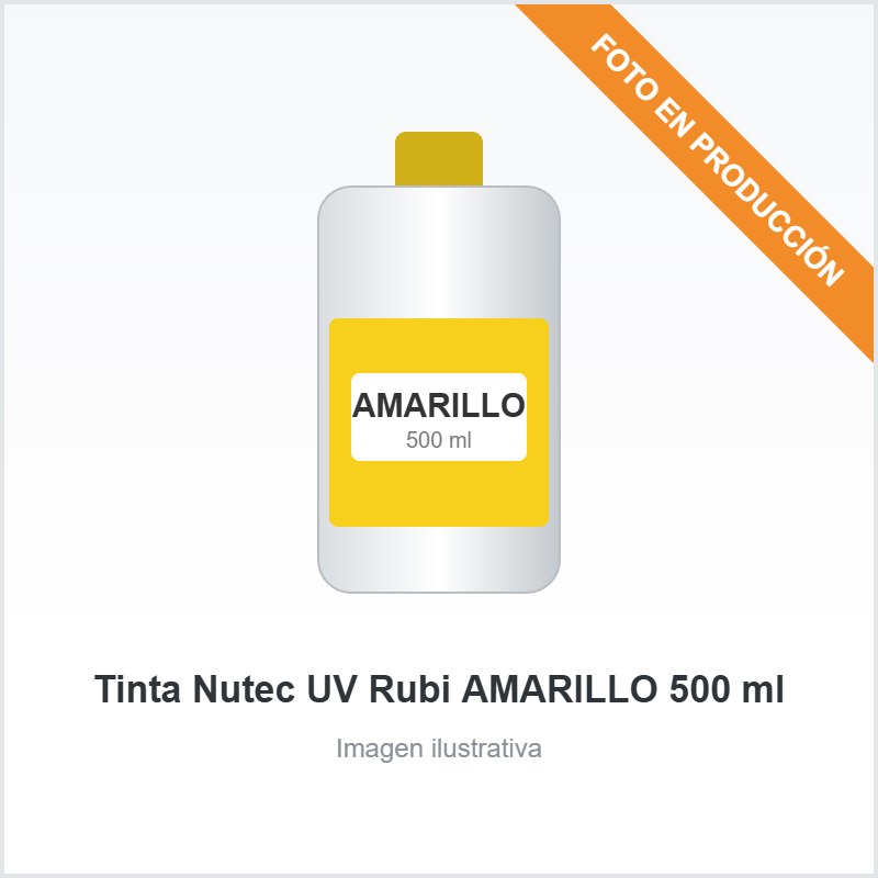 [42] Tinta Nutec UV Rubi AMARILLO 500 ml