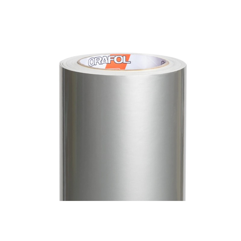 [198] VINILO ORACAL 100 090 Silver grey (Gris Plateado) Glosy 126 cm x metro lineal