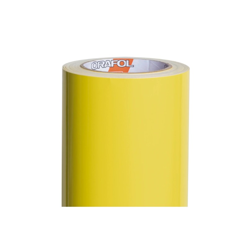 [243] VINILO ORACAL 641 025 Brimstone Yellow (Amarillo Azufre) Mate 63 cm x metro lineal